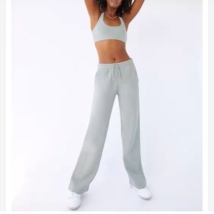 TNA Cozy Fleece Wide Leg Sweatpants, Blue